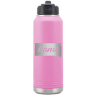 Laser etched light purple 32 oz vacuum insulated water bottle with 'South Dakota Home' design