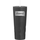 Laser etched black 20 oz vacuum insulated tumbler with 'South Dakota Home' design