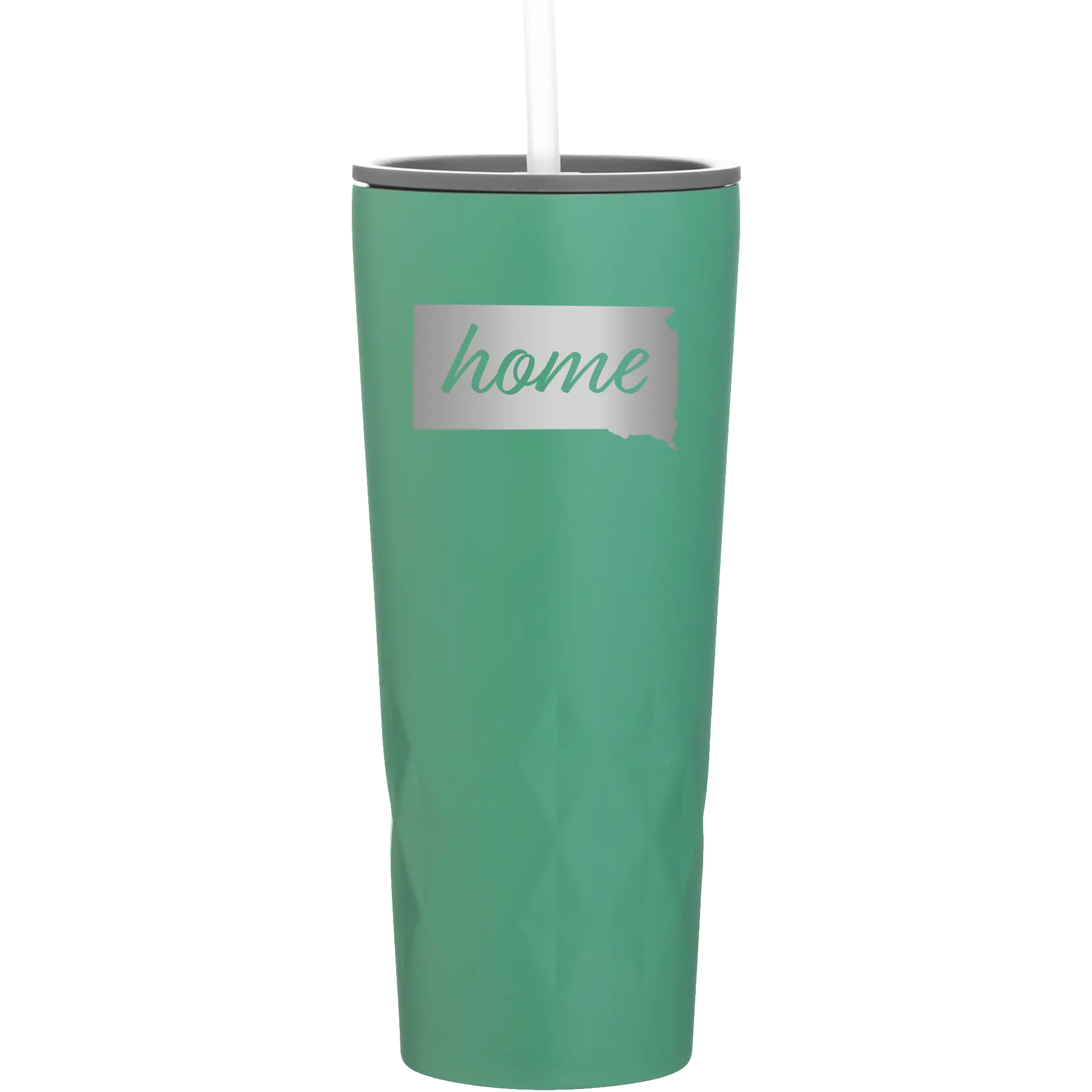 Laser etched forage 20 oz vacuum insulated tumbler with 'South Dakota Home' design