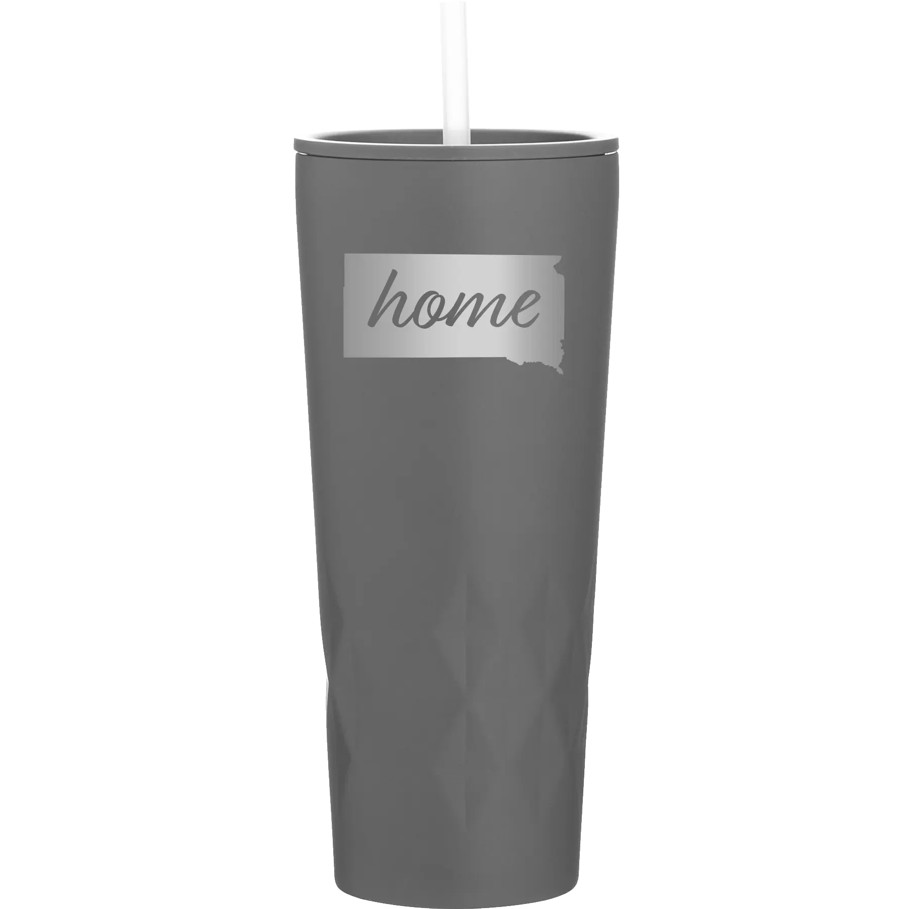 Laser etched slate 20 oz vacuum insulated tumbler with 'South Dakota Home' design