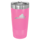Laser etched pink 20 oz vacuum insulated tumbler with 'Virginia Home' design