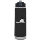 Laser etched black 20 oz vacuum insulated water bottle with 'Virginia Home' design