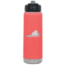 Laser etched coral 20 oz vacuum insulated water bottle with 'Virginia Home' design