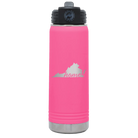Laser etched pink 20 oz vacuum insulated water bottle with 'Virginia Home' design