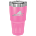Laser etched pink 30 oz vacuum insulated tumbler with 'Virginia Home' design
