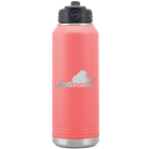 Laser etched coral 32 oz vacuum insulated water bottle with 'Virginia Home' design