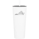 Laser etched white 20 oz vacuum insulated tumbler with 'Virginia Home' design