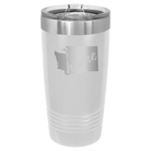 Laser etched white 20 oz vacuum insulated tumbler with 'Washington Home' design
