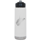 Laser etched white 20 oz vacuum insulated water bottle with 'West Virginia Home' design