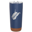 Laser etched constellation 20 oz vacuum insulated tumbler with 'West Virginia Home' design