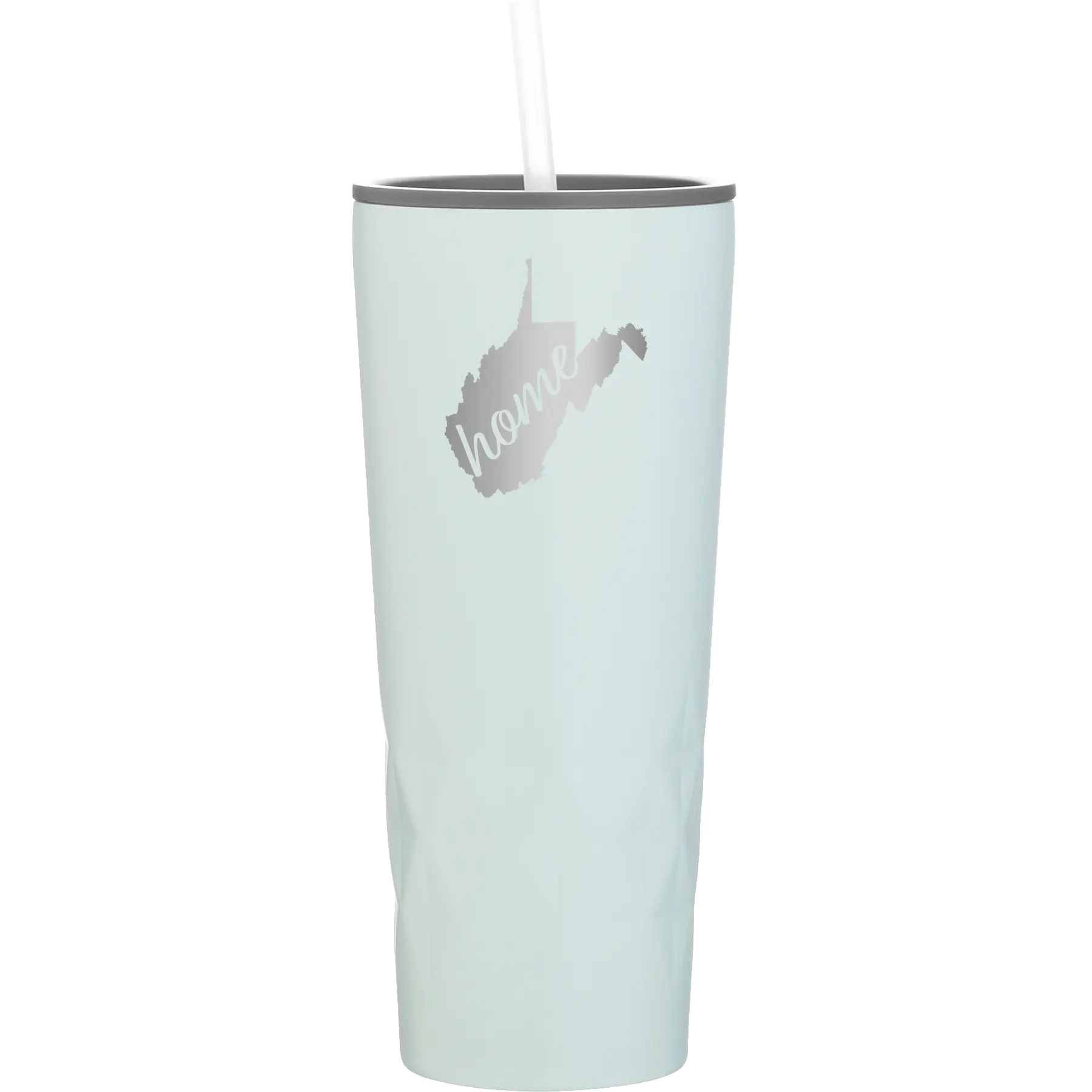Laser etched meadow 20 oz vacuum insulated tumbler with 'West Virginia Home' design