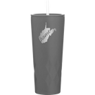 Laser etched slate 20 oz vacuum insulated tumbler with 'West Virginia Home' design
