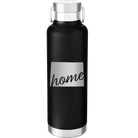 Laser etched black 24 oz vacuum insulated water bottle with 'Wyoming Home' design