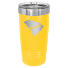 Laser etched yellow 20 oz vacuum insulated tumbler with 'South Carolina Home' design