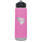 Laser etched light purple 20 oz vacuum insulated water bottle with 'South Carolina Home' design
