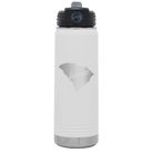 Laser etched white 20 oz vacuum insulated water bottle with 'South Carolina Home' design