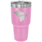 Laser etched light purple 30 oz vacuum insulated tumbler with 'South Carolina Home' design
