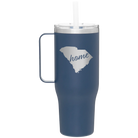Laser etched constellation 40 oz vacuum insulated tumbler mug with 'South Carolina Home' design