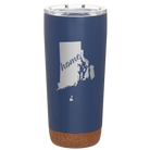 Laser etched constellation 20 oz vacuum insulated tumbler with 'Rhode Island Home' design