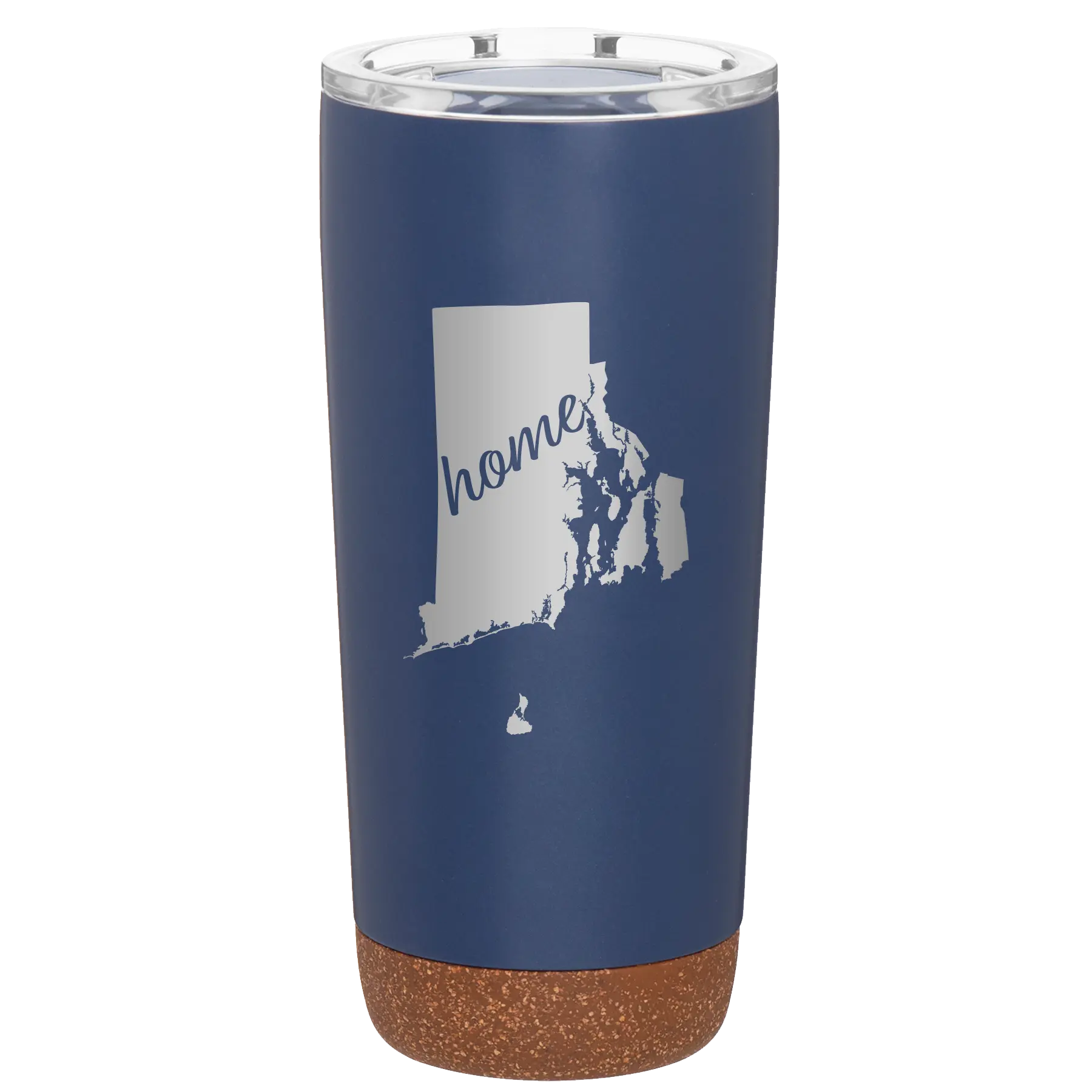 Laser etched constellation 20 oz vacuum insulated tumbler with 'Rhode Island Home' design