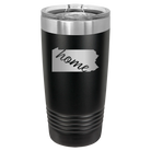 Laser etched black 20 oz vacuum insulated tumbler with 'Pennsylvania Home' design