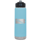 Laser etched light blue 20 oz vacuum insulated water bottle with 'Pennsylvania Home' design