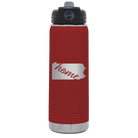 Laser etched maroon 20 oz vacuum insulated water bottle with 'Pennsylvania Home' design