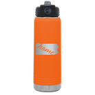 Laser etched orange 20 oz vacuum insulated water bottle with 'Pennsylvania Home' design