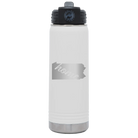 Laser etched white 20 oz vacuum insulated water bottle with 'Pennsylvania Home' design