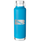 Laser etched aqua 24 oz vacuum insulated water bottle with 'Pennsylvania Home' design