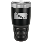 Laser etched black 30 oz vacuum insulated tumbler with 'Pennsylvania Home' design