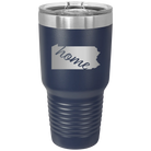 Laser etched navy 30 oz vacuum insulated tumbler with 'Pennsylvania Home' design