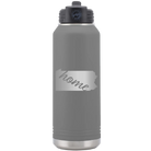 Laser etched dark gray 32 oz vacuum insulated water bottle with 'Pennsylvania Home' design