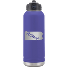 Laser etched purple 32 oz vacuum insulated water bottle with 'Pennsylvania Home' design