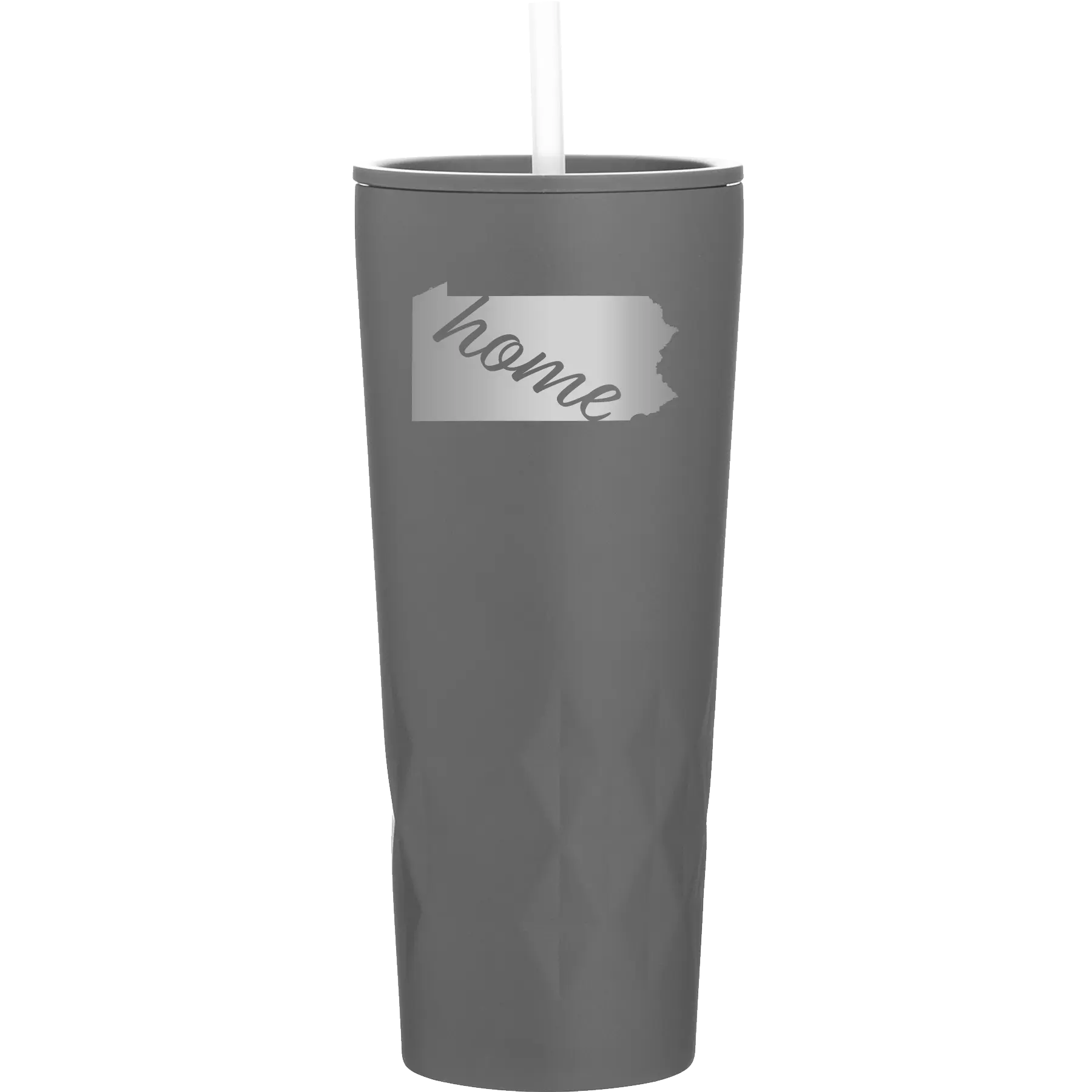 Laser etched slate 20 oz vacuum insulated tumbler with 'Pennsylvania Home' design