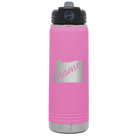 Laser etched light purple 20 oz vacuum insulated water bottle with 'Oregon Home' design