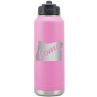 Laser etched light purple 32 oz vacuum insulated water bottle with 'Oregon Home' design