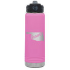 Laser etched light purple 20 oz vacuum insulated water bottle with 'Oklahoma Home' design