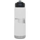 Laser etched white 20 oz vacuum insulated water bottle with 'Oklahoma Home' design