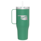 Laser etched forage 40 oz vacuum insulated tumbler mug with 'Oklahoma Home' design