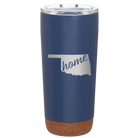 Laser etched constellation 20 oz vacuum insulated tumbler with 'Oklahoma Home' design