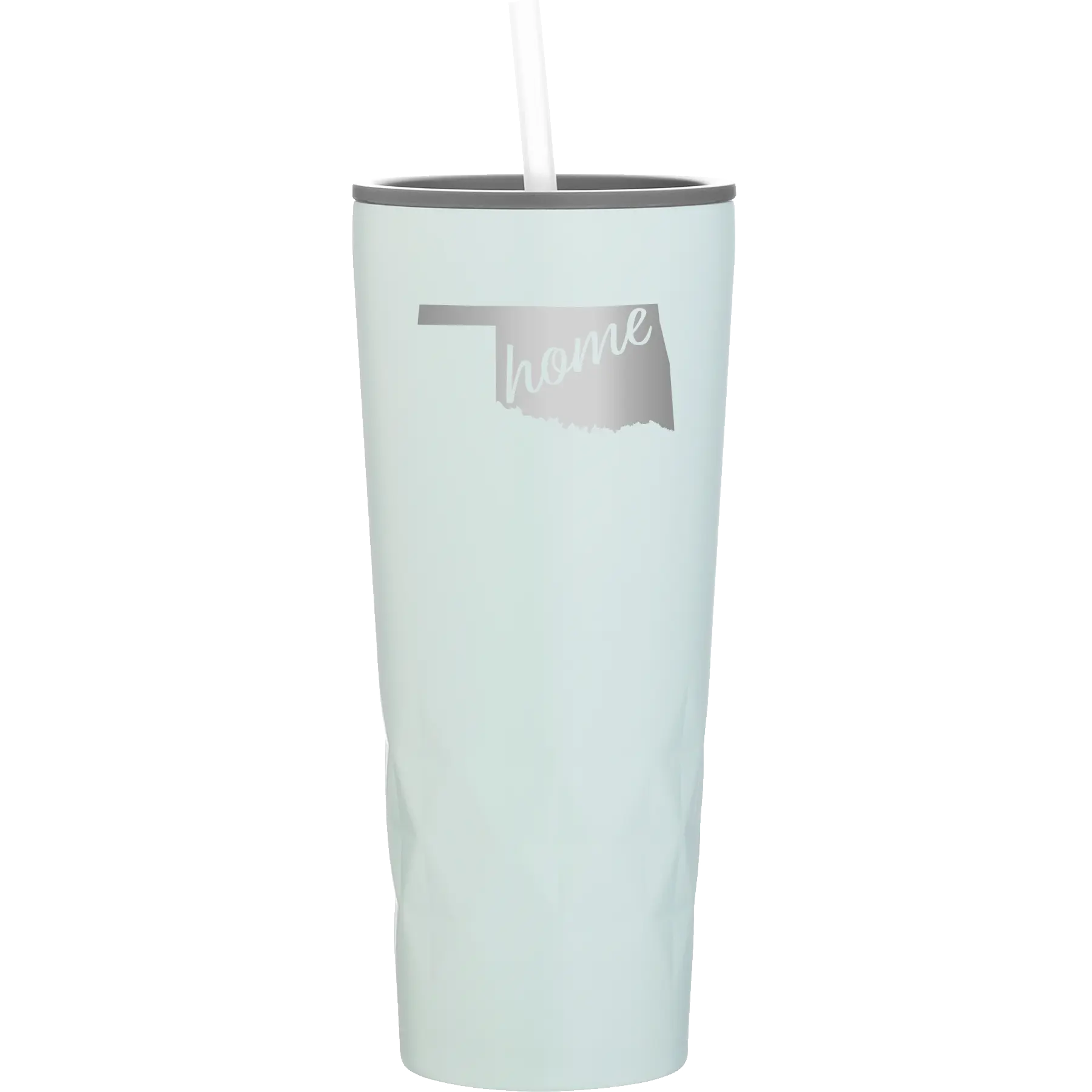 Laser etched meadow 20 oz vacuum insulated tumbler with 'Oklahoma Home' design