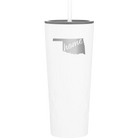 Laser etched white 20 oz vacuum insulated tumbler with 'Oklahoma Home' design