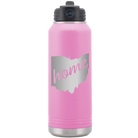 Laser etched light purple 32 oz vacuum insulated water bottle with 'Ohio Home' design