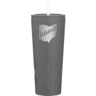 Laser etched slate 20 oz vacuum insulated tumbler with 'Ohio Home' design