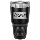 Laser etched black 30 oz vacuum insulated tumbler with 'North Dakota Home' design