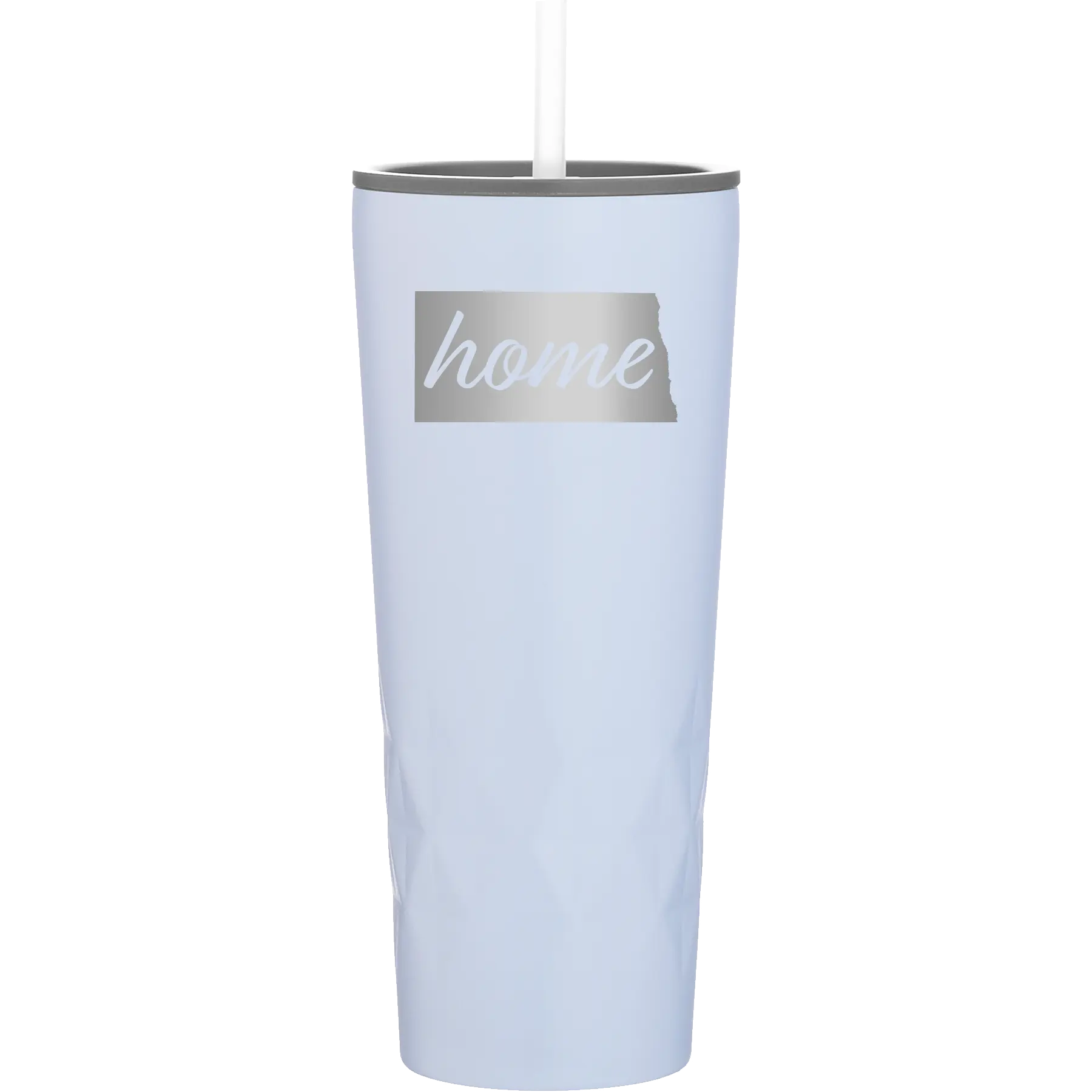 Laser etched landfall 20 oz vacuum insulated tumbler with 'North Dakota Home' design