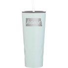 Laser etched meadow 20 oz vacuum insulated tumbler with 'North Dakota Home' design