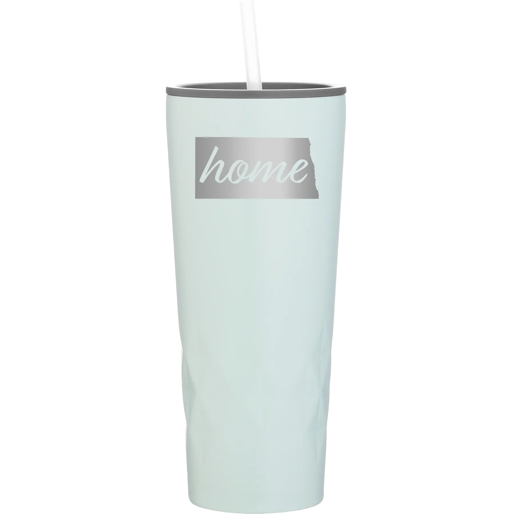 Laser etched meadow 20 oz vacuum insulated tumbler with 'North Dakota Home' design