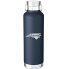 Laser etched navy 24 oz vacuum insulated water bottle with 'North Carolina Home' design